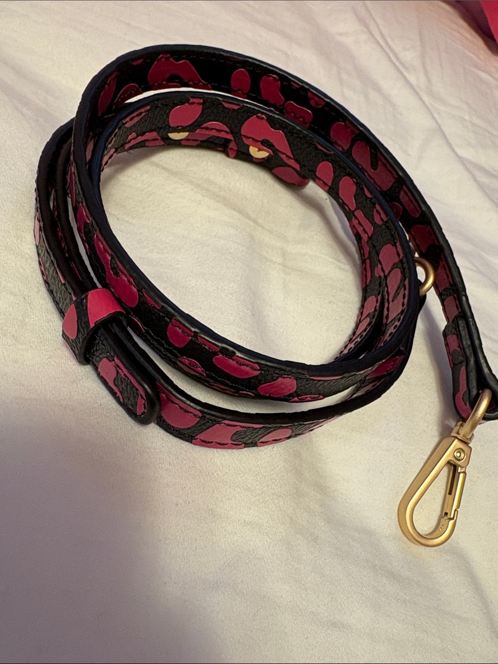 Von Dutch Black and Hot Pink Leopard Bowling Bag - Picture 8 of 12